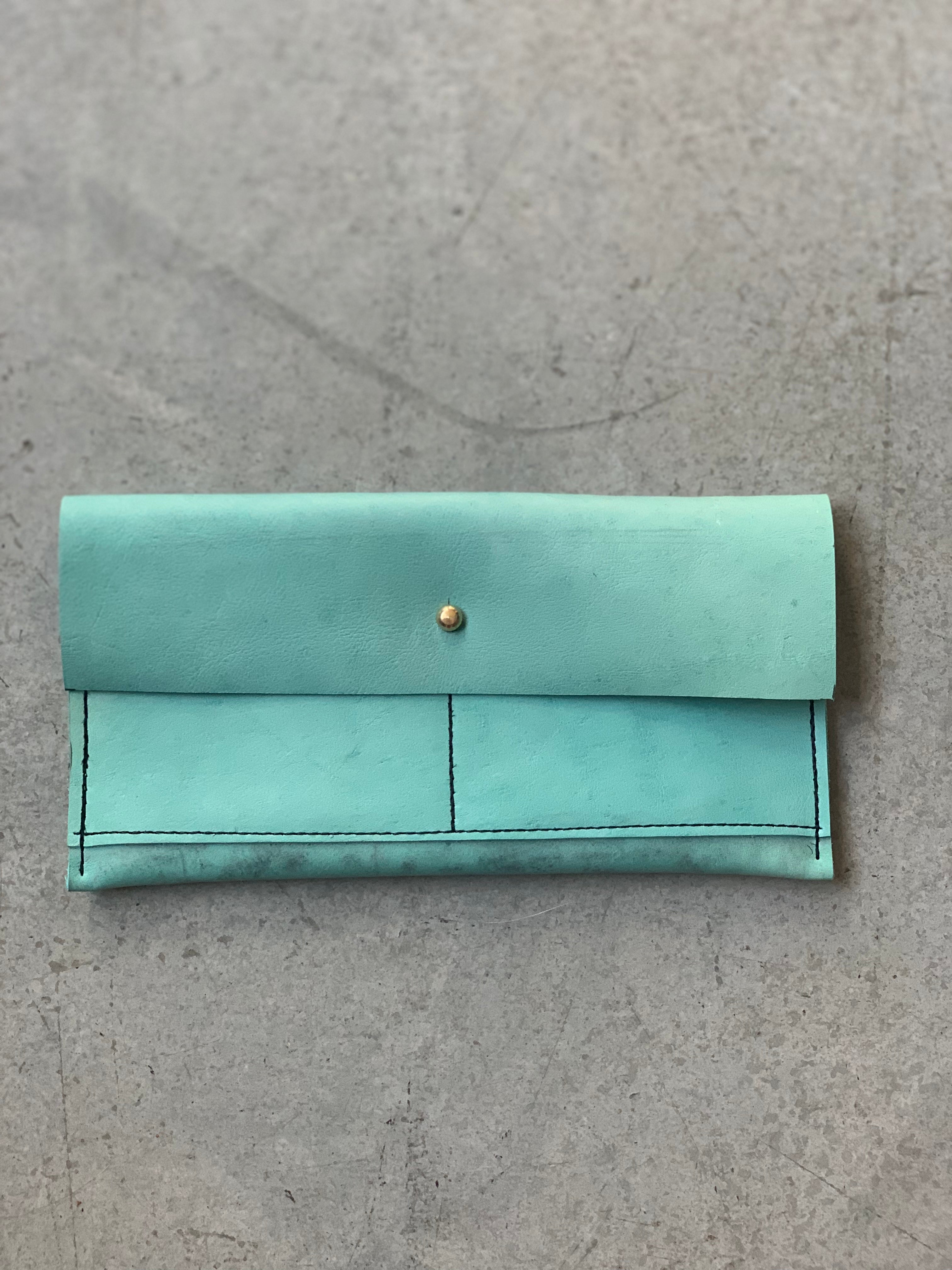 Womens Teal Leather Wallet